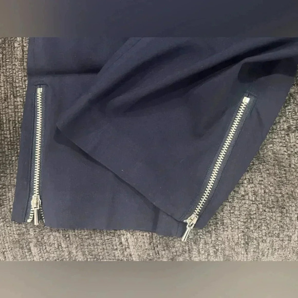 Rafaella Navy Ankle Length Elastic Waist Pants - Picture 2 of 9